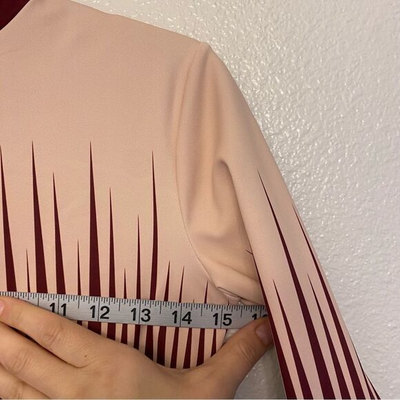 WEISSMAN Balera Dance Burgundy red Fierce Long Sleeve Leotard PL10477 MA - Picture 9 of 12